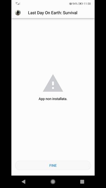 App not installed